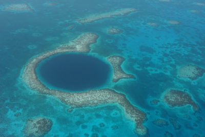 A wonderful view from the AIR “Flyover Sightseeing flight over the Great Blue Hole”